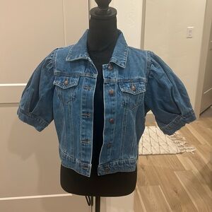 Denim Puff Sleeve Jacket